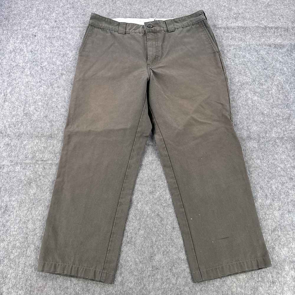 Filson Pants Mens 38x27 Green Canvas Chino Straight Leg Casual Workwear Outdoor